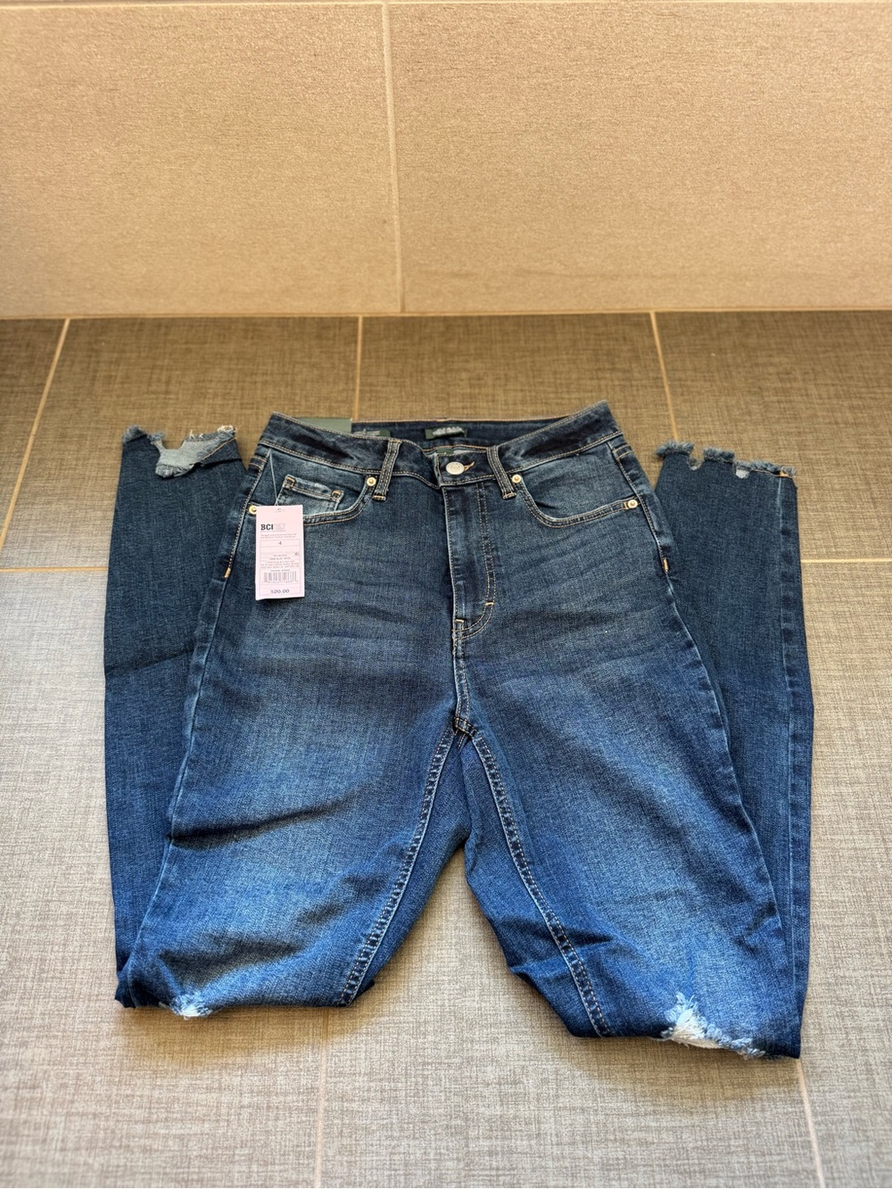 wild fable Dark Blue Distressed Ankle Jeans